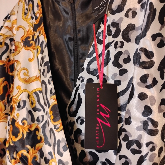 Midnight Velvet Plus Size Tilda Leopards Print Blank Faux-Wrap Dress 18W - Picture 5 of 14